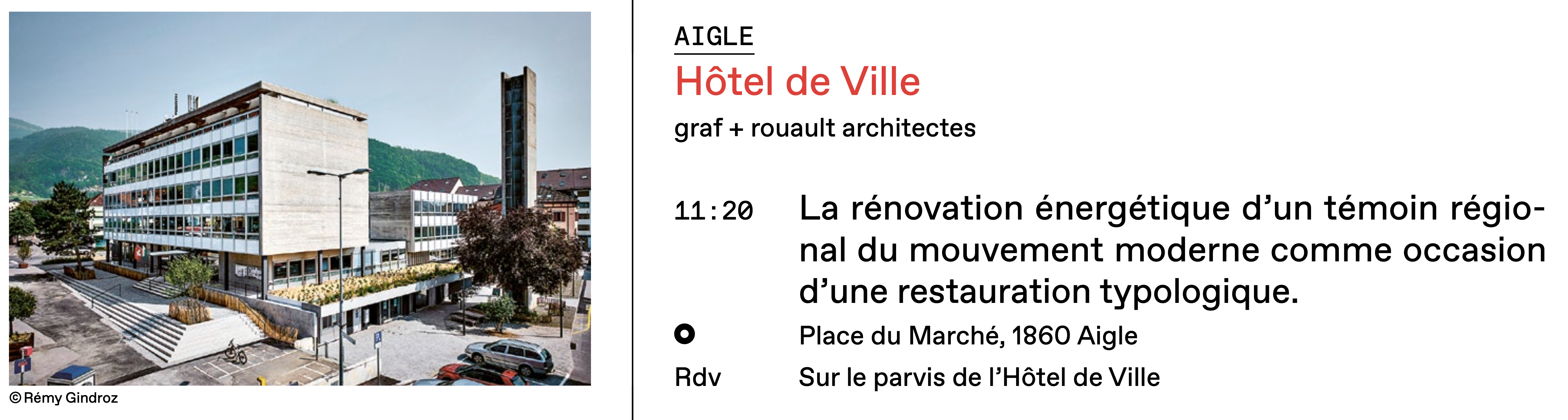 Visite de l'Hôtel de Ville d'Aigle organisée par la SIA Vaud